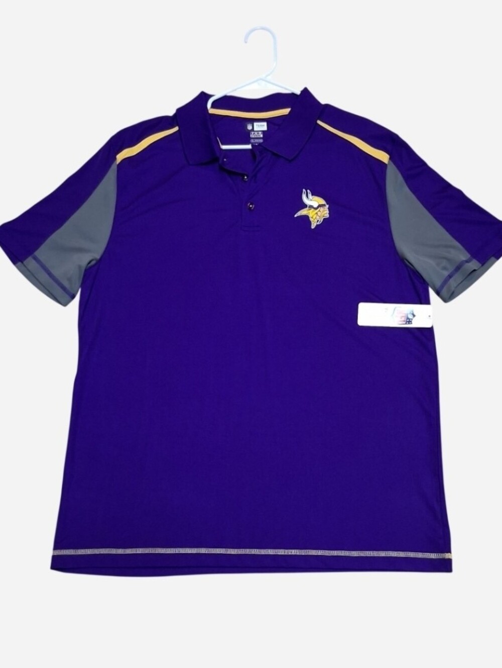 NFL Purple & Gray Minnesota Vikings Polo NWT